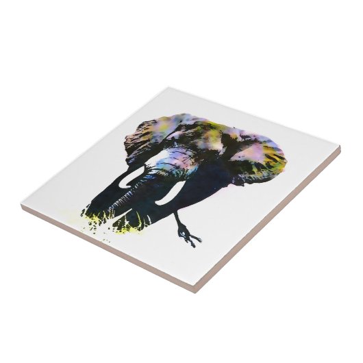 Pop Art Elephant Fliese (Seite)