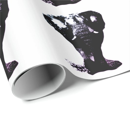 Pop Art Elephant Geschenkpapier (Rolleneckpunkt)