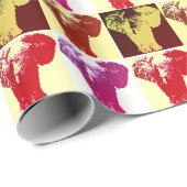 Pop Art Elephant Geschenkpapier (Rolleneckpunkt)