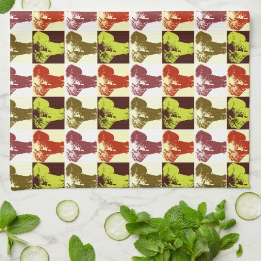 Pop Art Elephant Handtuch (Gefaltet)