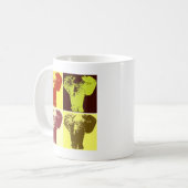 Pop Art Elephant Kaffeetasse (Vorderseite Links)