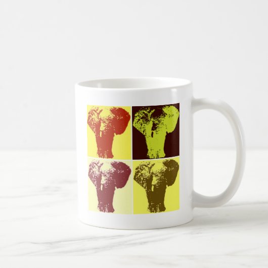 Pop Art Elephant Kaffeetasse (Rechts)