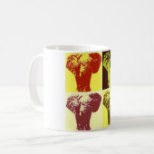 Pop Art Elephant Kaffeetasse (Vorderseite Links)