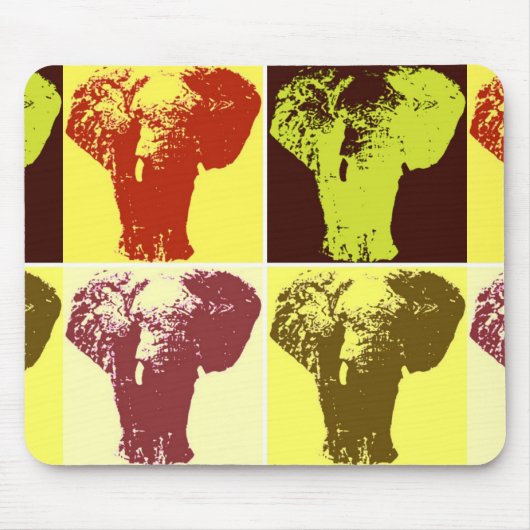 Pop Art Elephant Mousepad (Vorne)