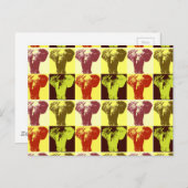 Pop Art Elephant Postcard Postkarte (Vorne/Hinten)