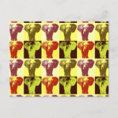 Pop Art Elephant Postcard Postkarte (Vorderseite)