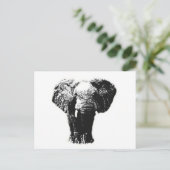 Pop Art Elephant Postkarte (Stehend Vorderseite)