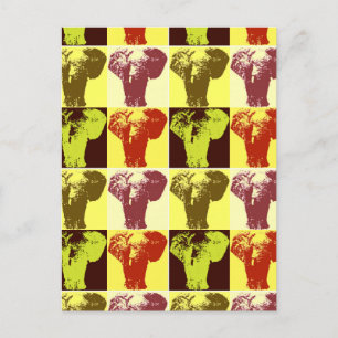 Pop Art Elephant Postkarten