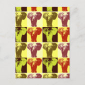 Pop Art Elephant Postkarten (Vorderseite)