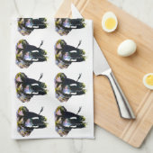 Pop Art Elephant Retro Illustration Geschirrtuch (Viertel Falte)