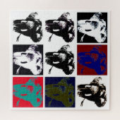 Pop Art Elephant Retro Illustration Puzzle (Horizontal)