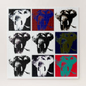 Pop Art Elephant Retro Illustration Puzzle (Vertikal)