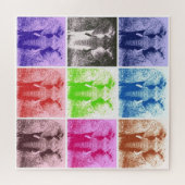 Pop Art Elephant Retro Illustration Puzzle (Horizontal)