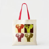 Pop Art Elephant Retro Tragetasche (Vorne)