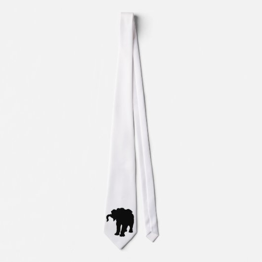 Pop Art Elephant Silhouette Neck Tie Krawatte (Vorderseite)