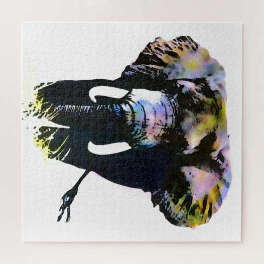 Pop Art Elephant - Tierbilder Puzzle (Horizontal)