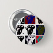 Pop Art Elephants Button (Vorne & Hinten)
