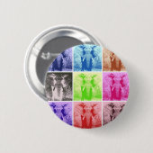 Pop Art Elephants Button (Vorne & Hinten)