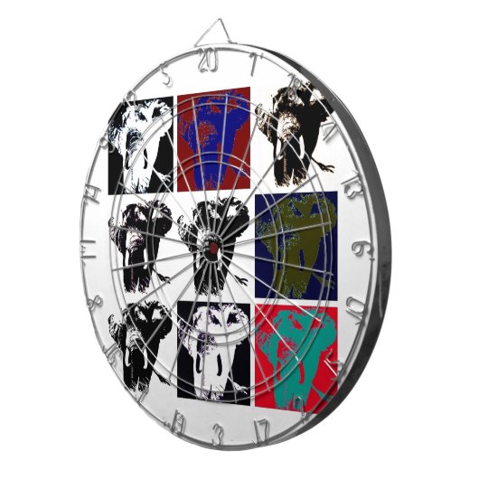 Pop Art Elephants Dartscheibe (Vorderseite rechts)