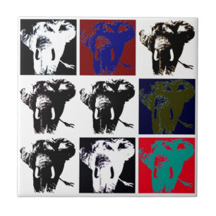 Pop Art Elephants Fliese