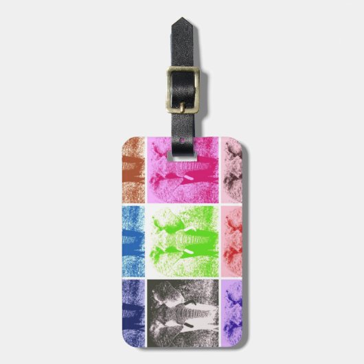 Pop Art Elephants Gepäckanhänger (Vorderseite vertikal)