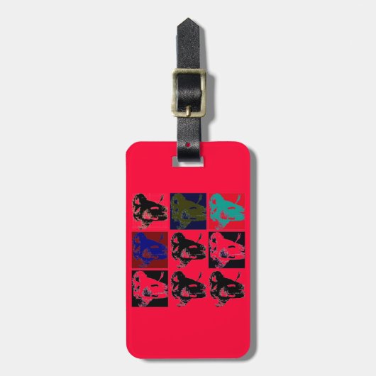 Pop Art Elephants Gepäckanhänger (Vorderseite vertikal)