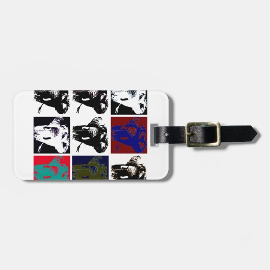 Pop Art Elephants Gepäckanhänger (Vorderseite horizontal)