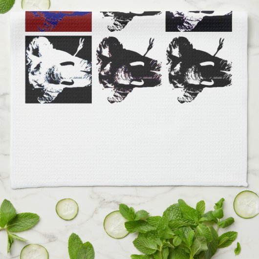 Pop Art Elephants Geschirrtuch (Gefaltet)