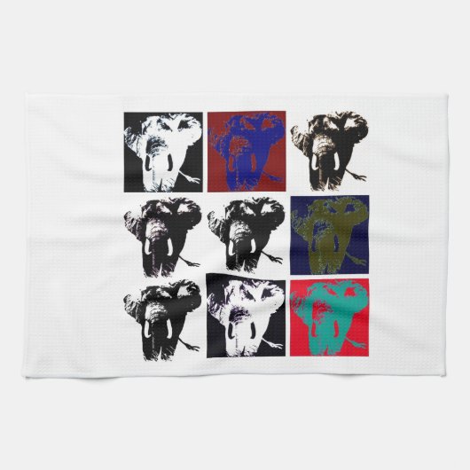 Pop Art Elephants Geschirrtuch (Horizontal)