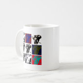 Pop Art Elephants Kaffeetasse (Vorderseite Links)