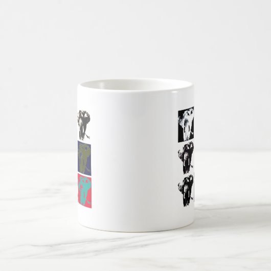 Pop Art Elephants Kaffeetasse (Mittel)