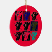 Pop Art Elephants Keramik Ornament (Rechts)