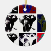 Pop Art Elephants Keramik Ornament (Vorne)