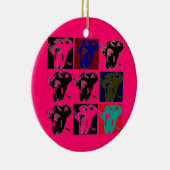 Pop Art Elephants Keramik Ornament (Rechts)