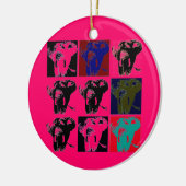 Pop Art Elephants Keramik Ornament (Links)