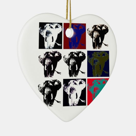 Pop Art Elephants Keramik Ornament (Rechts)