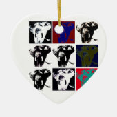 Pop Art Elephants Keramik Ornament (Vorne)