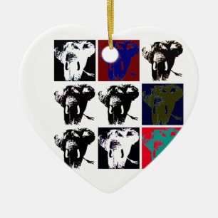 Pop Art Elephants Keramik Ornament
