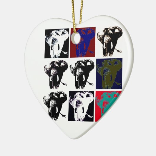 Pop Art Elephants Keramik Ornament (Links)