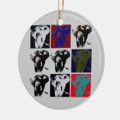 Pop Art Elephants Keramik Ornament (Links)