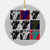 Pop Art Elephants Keramik Ornament (Hinten)