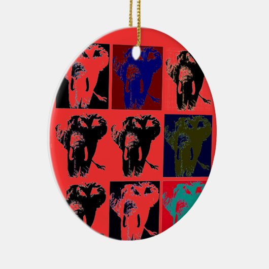 Pop Art Elephants Keramik Ornament (Rechts)