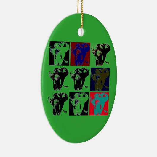 Pop Art Elephants Keramik Ornament (Rechts)