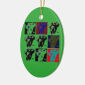 Pop Art Elephants Keramik Ornament (Links)