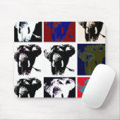Pop Art Elephants Mousepad (Mit Mouse)