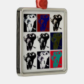 Pop Art Elephants Ornament Aus Metall (Rechts)