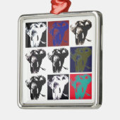 Pop Art Elephants Ornament Aus Metall (Links)