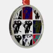 Pop Art Elephants Ornament Aus Metall (Rechts)