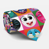 Pop art emoji mens neck krawatte (Gerollt)