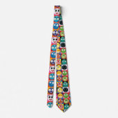 Pop art emoji mens neck krawatte (Rückseite)